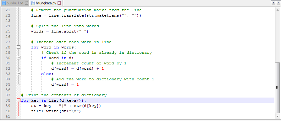 Tampilan Source Code Python